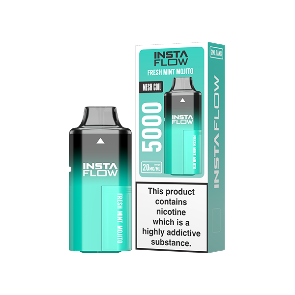 20mg Instaflow 5000 Disposable Rechargeable Vape Kit 5000 Puffs